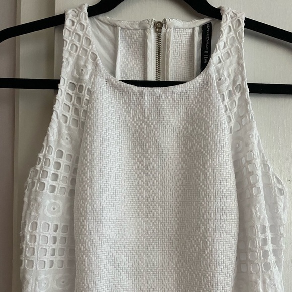 W118 by Walter Baker White Eyelet Sleeveless Dress XS - Picture 3 of 11